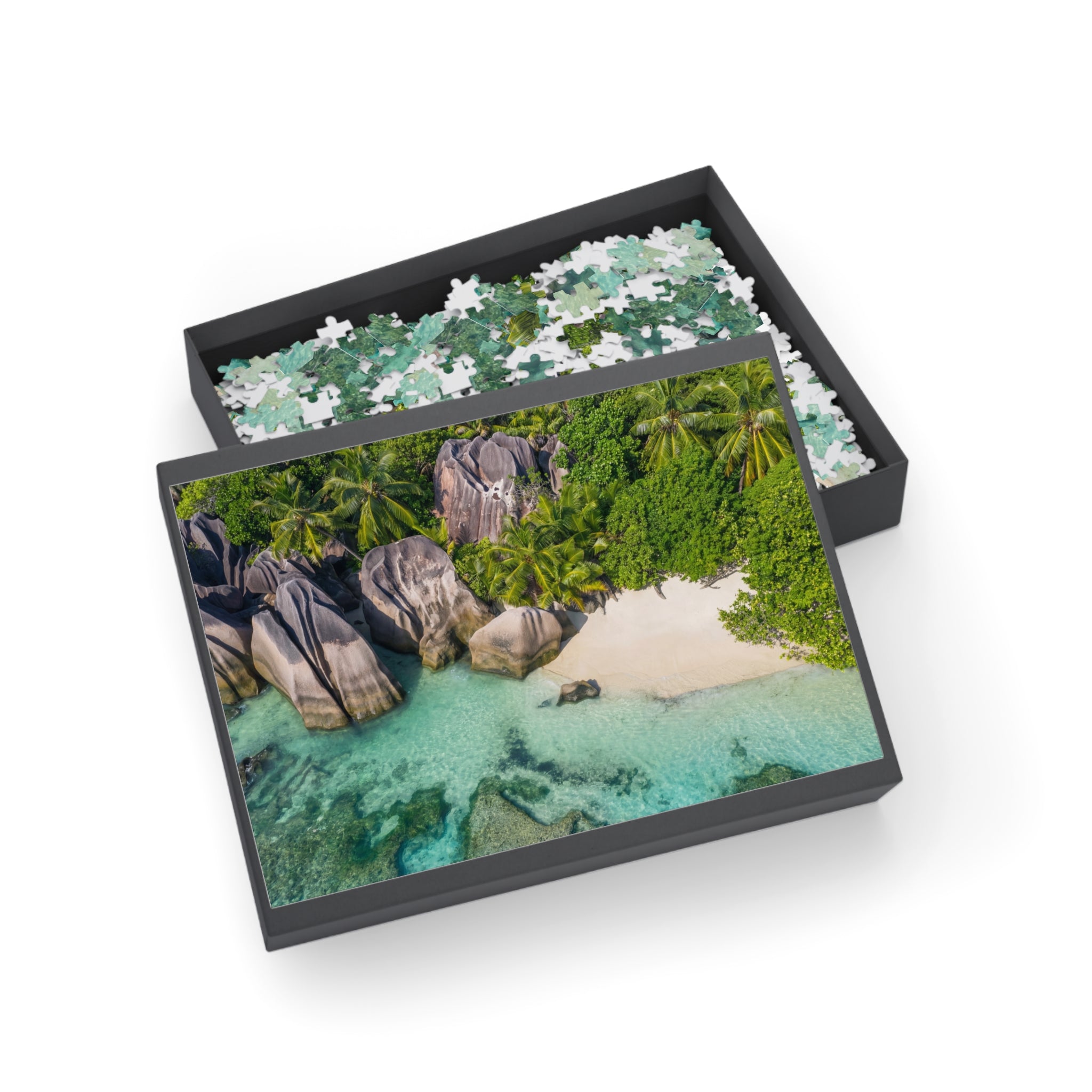 Tropical Beach Jigsaw Puzzle — Aerial Island 96/252/500/1000-Piece