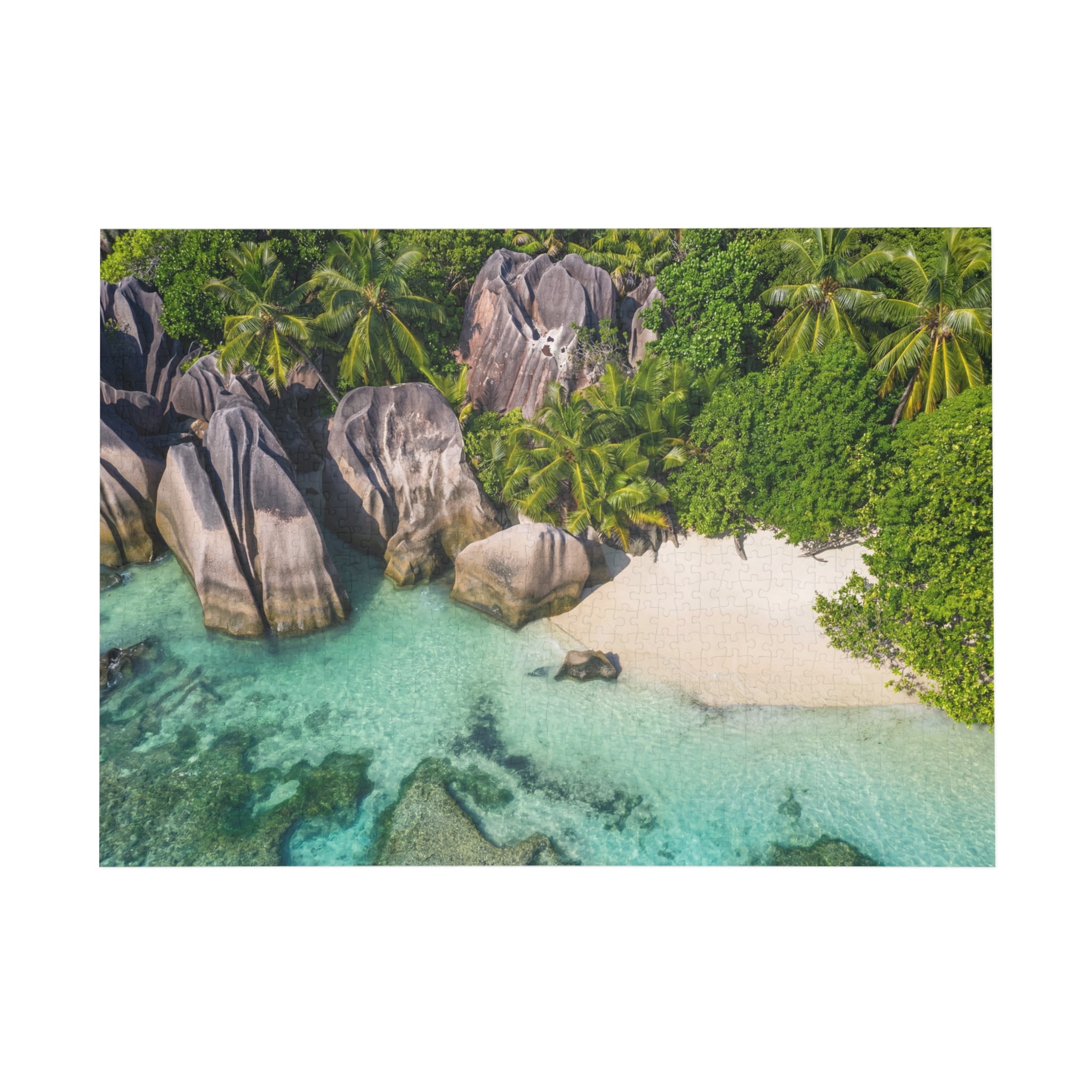 Tropical Beach Jigsaw Puzzle — Aerial Island 96/252/500/1000-Piece