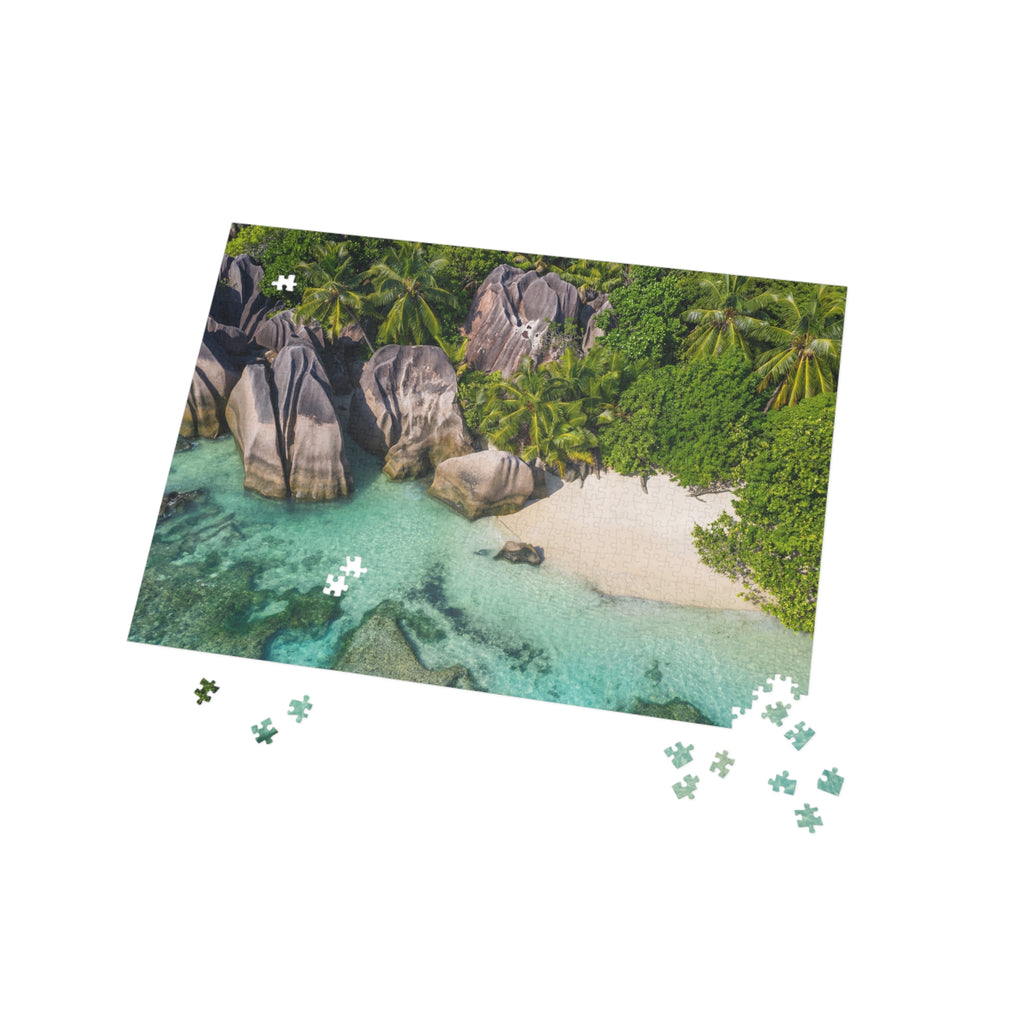 Tropical Beach Jigsaw Puzzle — Aerial Island 96/252/500/1000-Piece