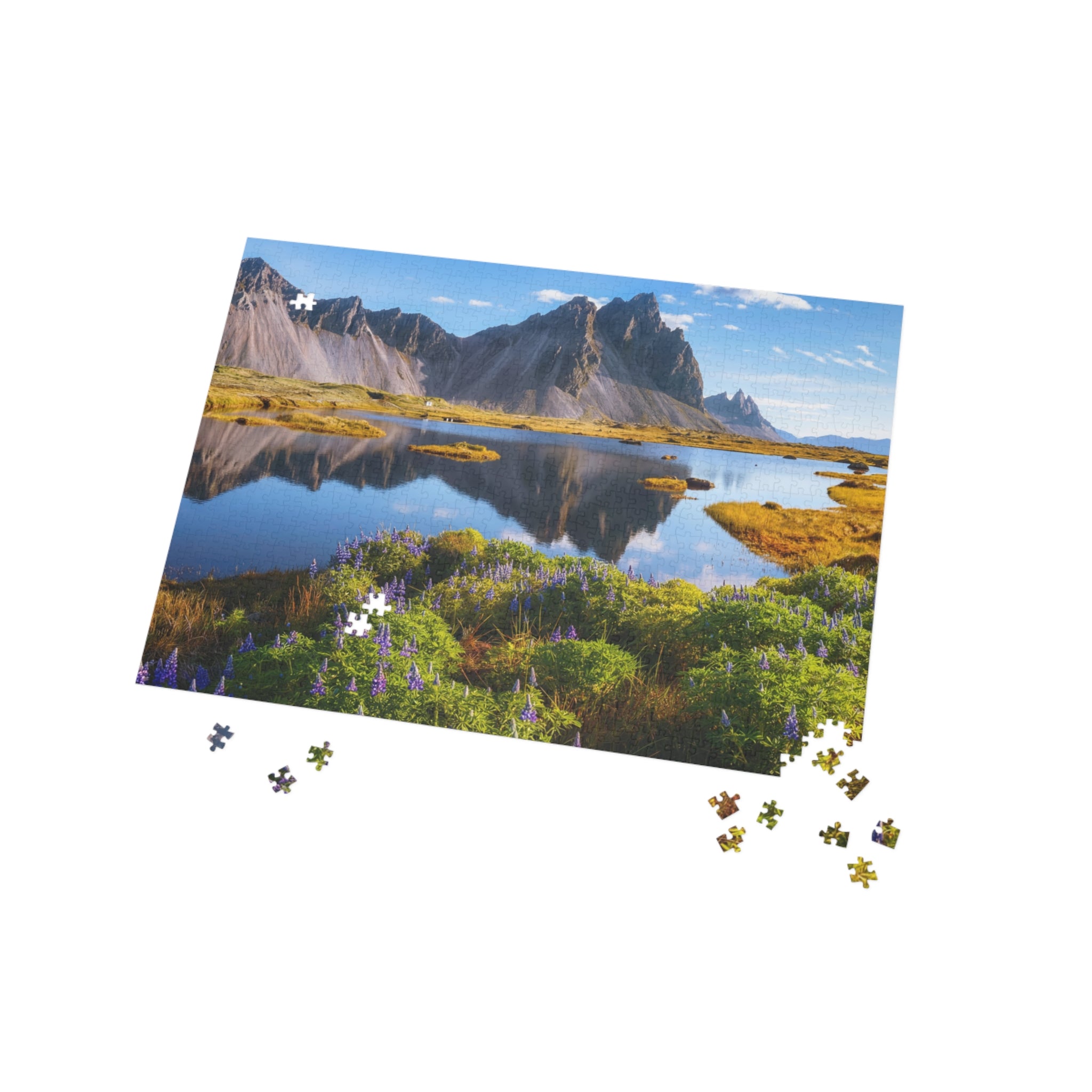 Scenic Mountain Lake Jigsaw Puzzle — Landscape Puzzle (96–1000 pcs)